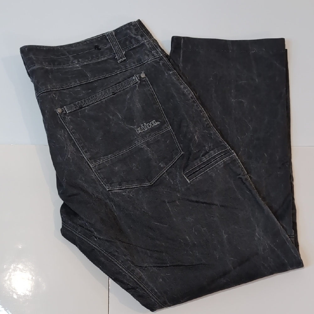 Khul Rydr Lean Black And Grey Pants Patina Dye Size 38